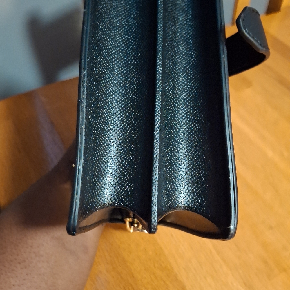 Black Faux Leather Shoulder Handbag NWOT - Picture 7 of 9